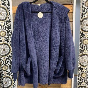 Navy Fluffy Jacket!